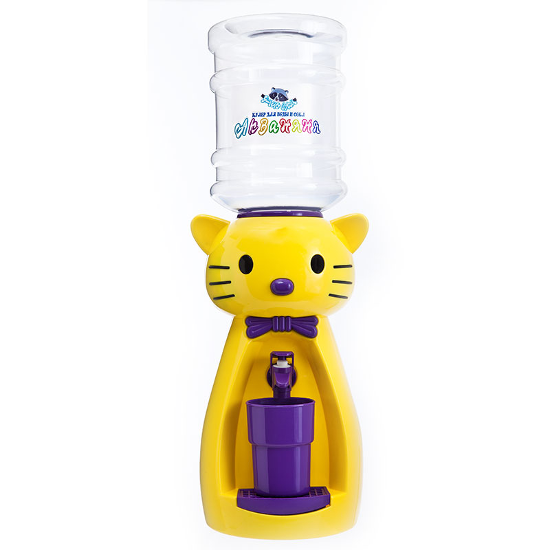 Детский кулер «Кошка» (жёлтая с фиолетовым)